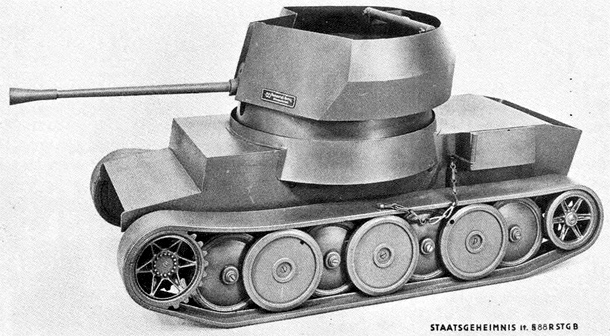 Scale model of the Leichter Versuchsflakwagen, Rheinmetall design